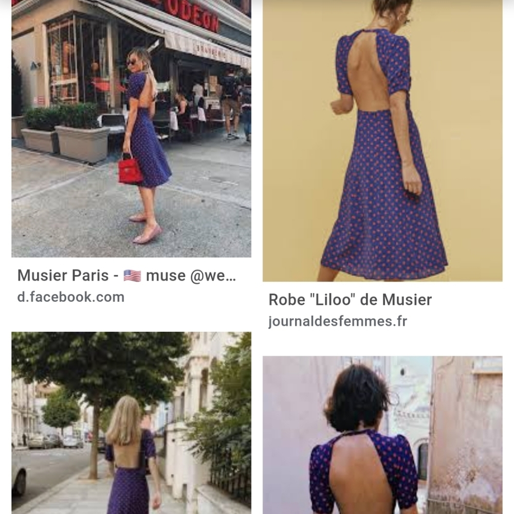 Musier liloo silk backless dress